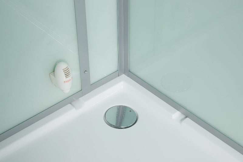 Maya Bath Platinum Anzio-R Steam Shower & Lucca Steam Shower – Compact Glass Enclosures with Smart TV, Full Body Massage