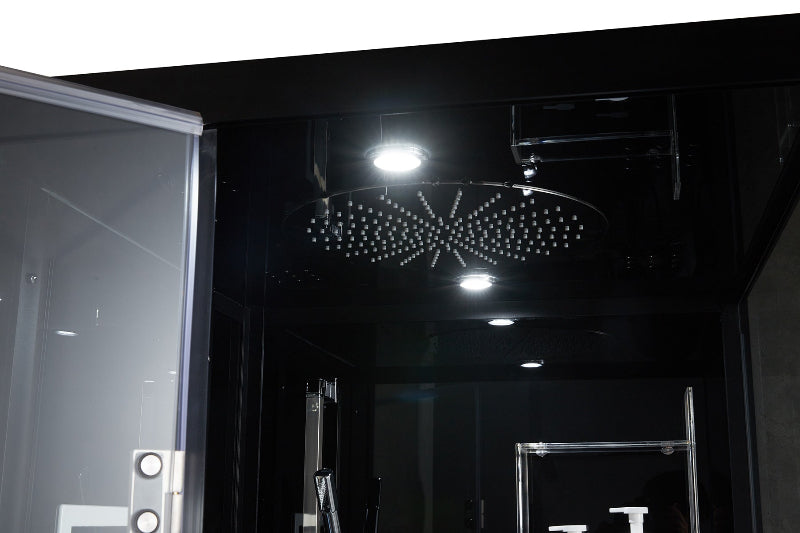 MAYA Bath Arezzo Steam Shower – 37" Compact Luxury Spa with TV, Bluetooth & 5KW Steam | Black or White