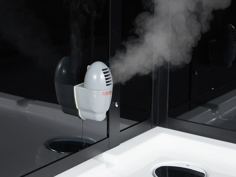 MAYA Bath Arezzo Steam Shower – 37" Compact Luxury Spa with TV, Bluetooth & 5KW Steam | Black or White