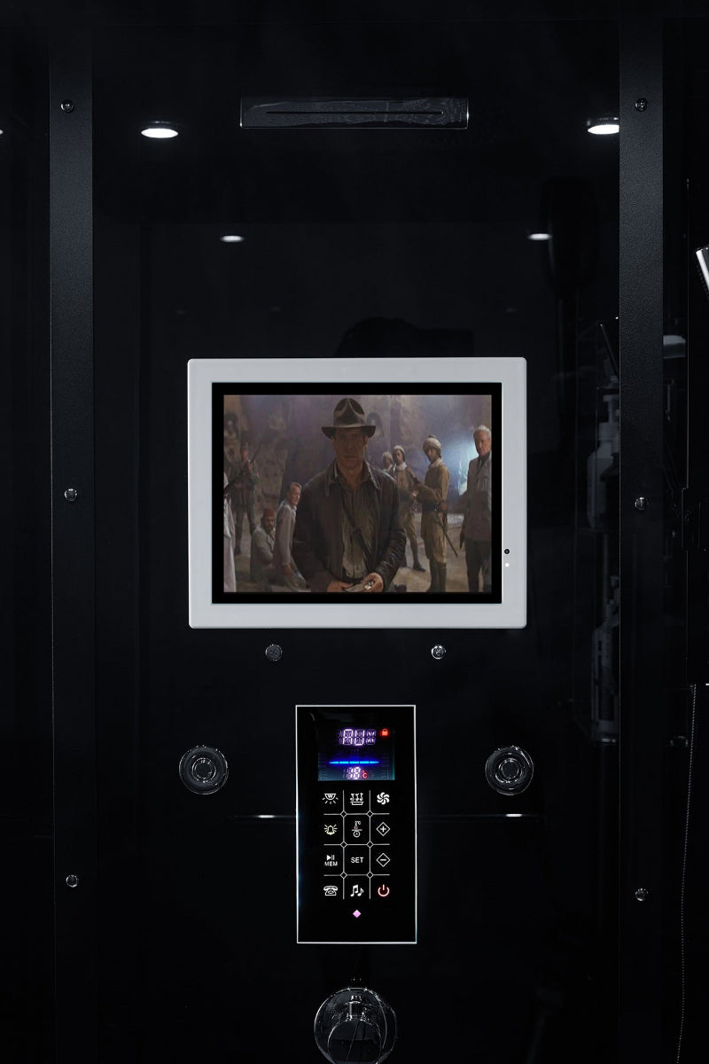 Maya Bath Platinum Arezzo-L Steam Shower – Luxury Whirlpool Spa with Smart TV & Massage Jets