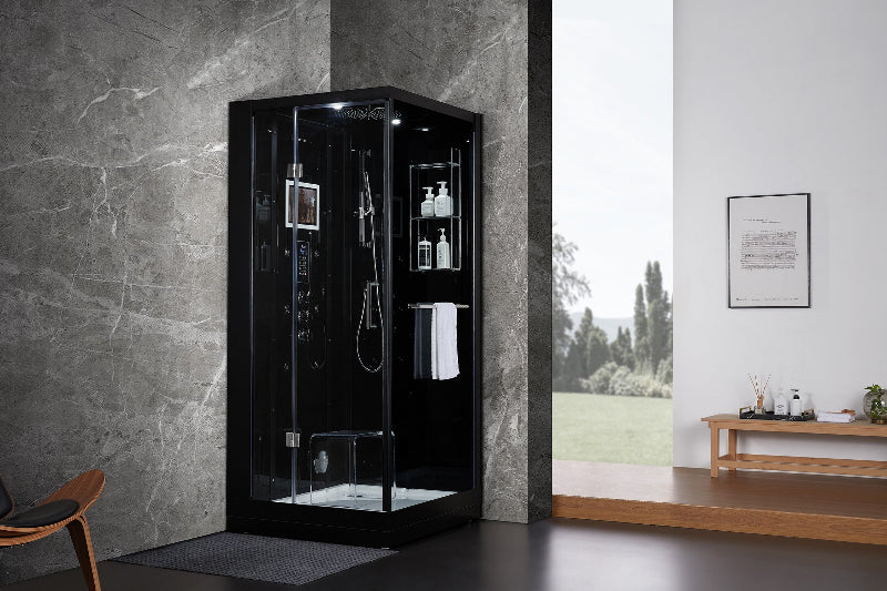 Maya Bath Platinum Arezzo-L Steam Shower – Luxury Whirlpool Spa with Smart TV & Massage Jets