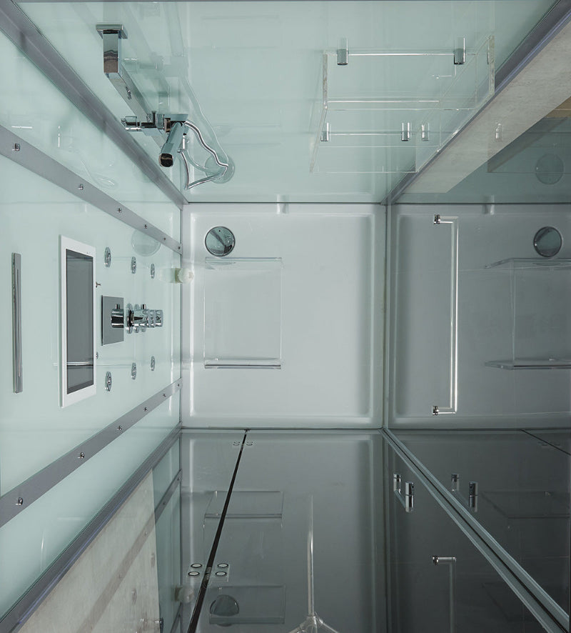 Maya Bath Platinum Arezzo-L Steam Shower – Luxury Whirlpool Spa with Smart TV & Massage Jets