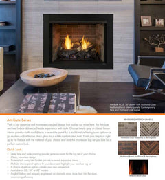 Monessen 32-inch Attribute Universal Circulating Vent-Free Firebox with Radiant Face and Multitonal Reversible Interior Panels ACUF32-BD