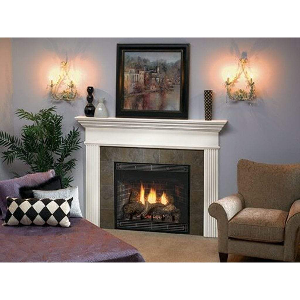 Empire 42" Van Buren Premium B-Vent Gas Fireplace with Slope Glaze Burner and Log Set BVP42FP30FN