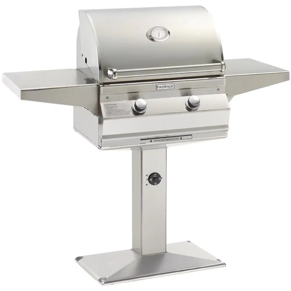 Fire Magic Choice 24-Inch Patio Post Mount Gas Grill with Analog Thermometer - CM430S-RT1N