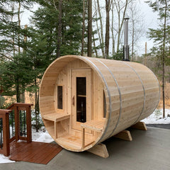 Dundalk LeisureCraft CT Tranquility Barrel Sauna - Wood-burning Heater CTC2345W