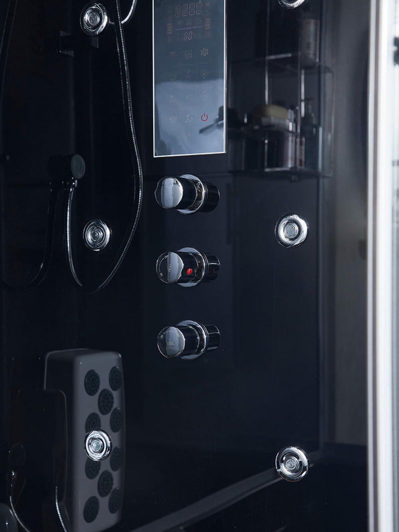 Maya Bath Platinum Catania-L Steam Shower & Catania Steam Shower – Luxury Corner Whirlpool Spa with Entertainment Features