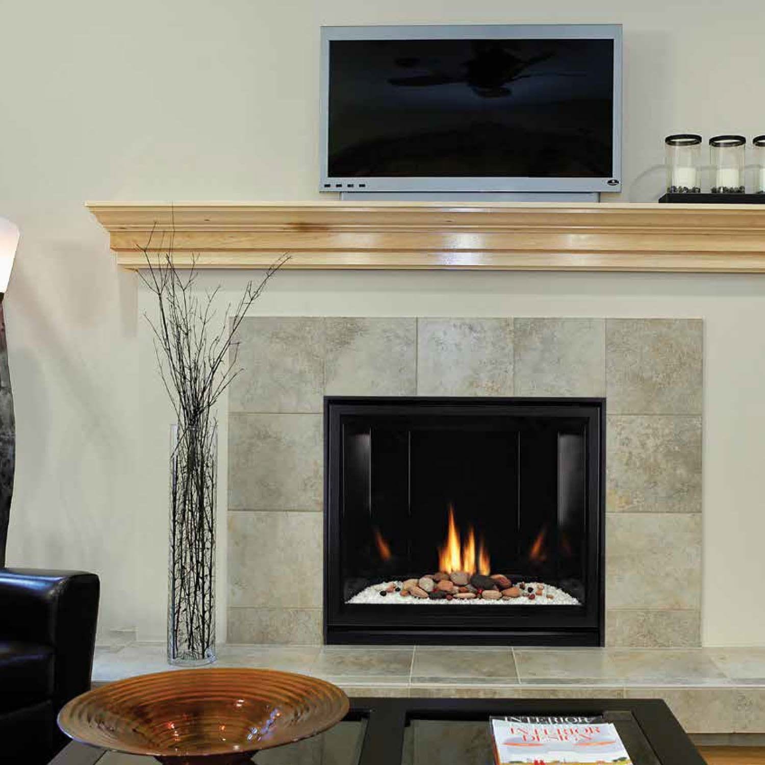 Empire 36" Madison Clean-Face Contemporary Direct Vent Gas Fireplace with Liner and Barrier DVCC36BP32P