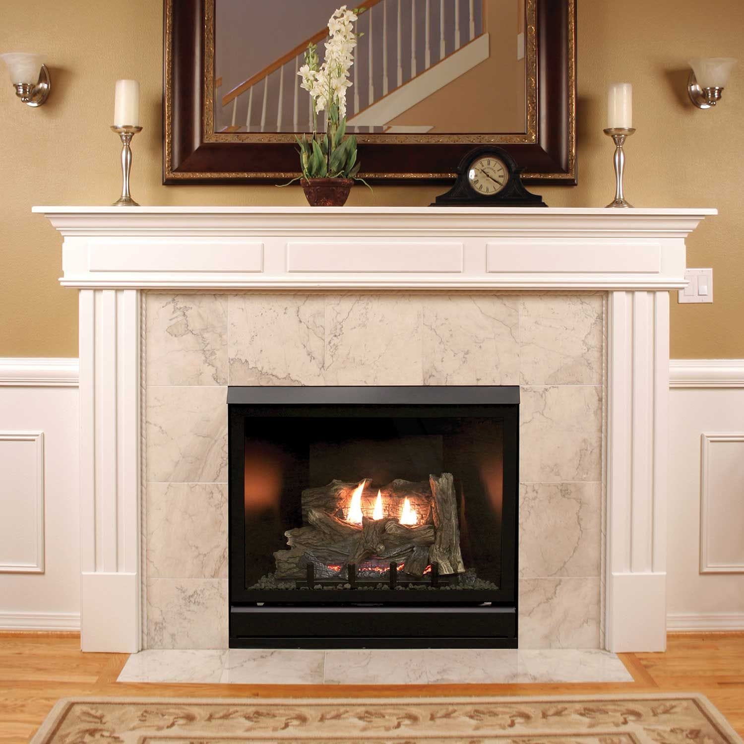 Empire 36" Madison Clean-Face Deluxe Direct Vent Gas Fireplace with Log Set and Barrier DVCD36FP30P