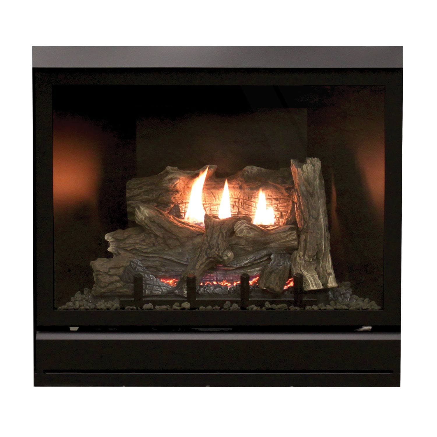 Empire 36" Madison Clean-Face Deluxe Direct Vent Gas Fireplace with Log Set and Barrier DVCD36FP30P