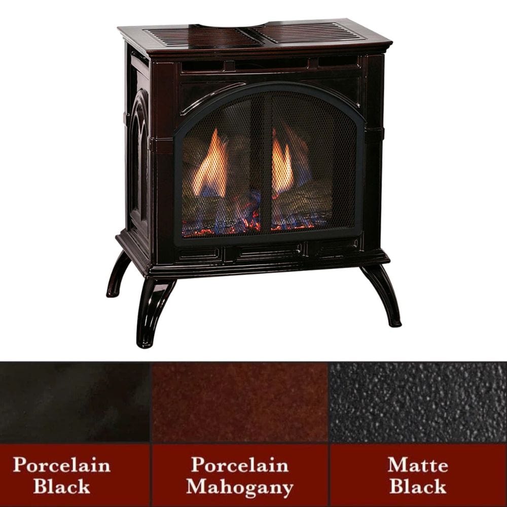 Empire 22" Spirit Cast Iron Direct Vent Gas Stove with Slope Glaze Burner and Log Set DVP20CC30BP