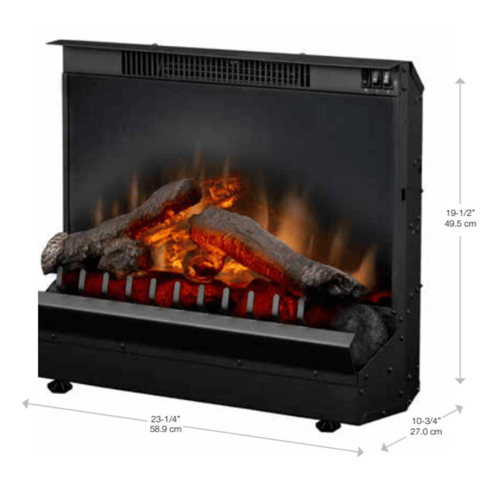Dimplex 23 Inch Log Set Deluxe Electric Fireplace Insert DFI2310