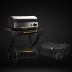 HALO Elite1B Countertop Outdoor Griddle with Dual-Zone Burner and XL Rear Grease Management