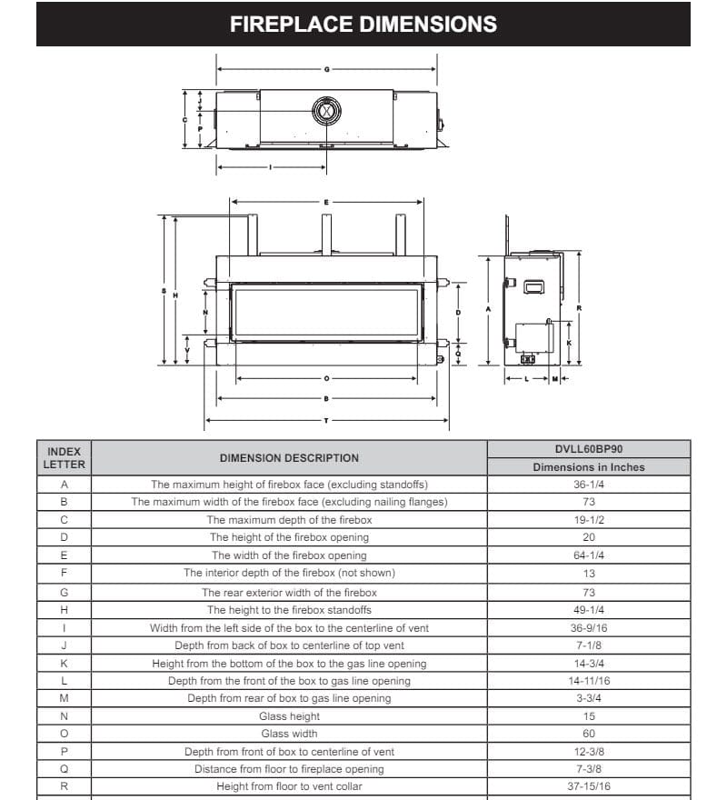 Empire 60" Boulevard Direct Vent Linear Gas Fireplace with Multi-Function Remote DVLL60BP90P