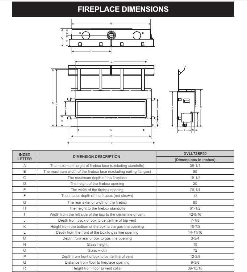 Empire 72" Boulevard Direct Vent Linear Gas Fireplace with Multi-Function Remote DVLL72BP90P
