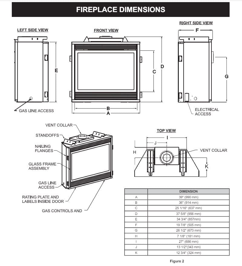Empire 48" Madison Premium Direct Vent Gas Fireplace with Log Set DVP48FP30P
