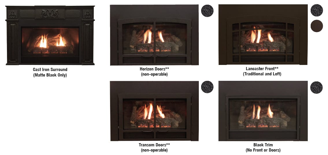 Empire 31" Franklin Clean-Face Direct Vent Gas Fireplace Insert with Log Set and Blower DVC28IN31P