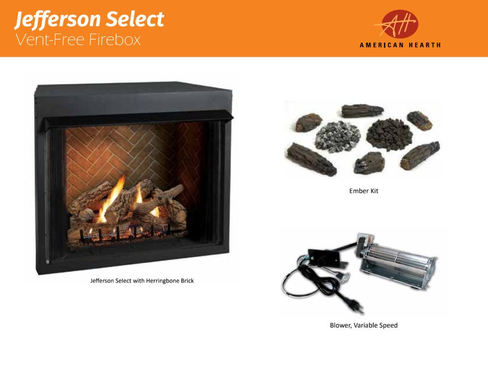 Empire 42" Jefferson Select Vent-Free Firebox Only VFS42FB0F