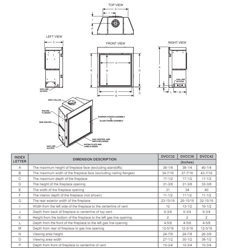 Empire 42" Madison Clean-Face Contemporary Direct Vent Gas Fireplace with Liner and Barrier DVCC42BP32P