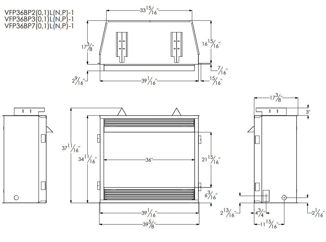 Empire 36" Lincoln Premium Vent-Free Gas Fireplace with Slope Glaze Burner VFPA36BP30LP