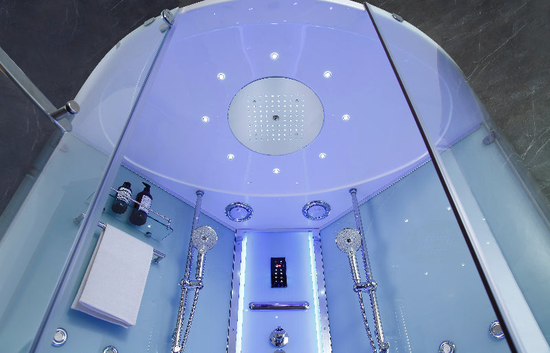 Maya Bath Platinum Comfort Steam Shower – Walk-In Whirlpool Bathtub with Chromotherapy & 3D Hydro Massage