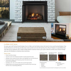 Monessen 36-inch Lo-Rider Double-Sided Clean Face Vent-Free Firebox with Traditional Refractory Firebrick LSTF36-B