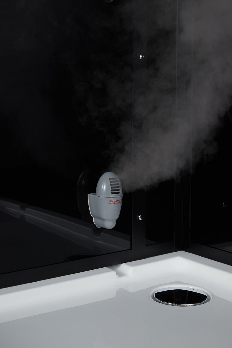 Maya Bath Lucca Steam Shower – Sleek Glass Enclosure with Smart TV, Body Jets & Spa Features (Platinum Lucca-R)