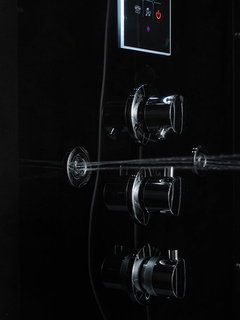 Maya Bath Lucca Steam Shower – Sleek Glass Enclosure with Smart TV, Body Jets & Spa Features (Platinum Lucca-R)