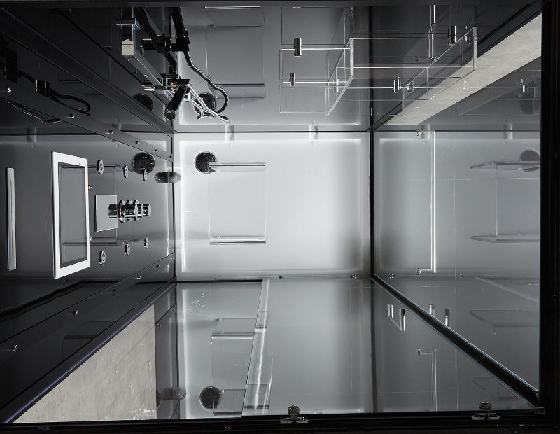 Maya Bath Lucca Steam Shower – Modern Glass Spa with Smart TV, Body Jets & Steam Therapy (Platinum Lucca-L)