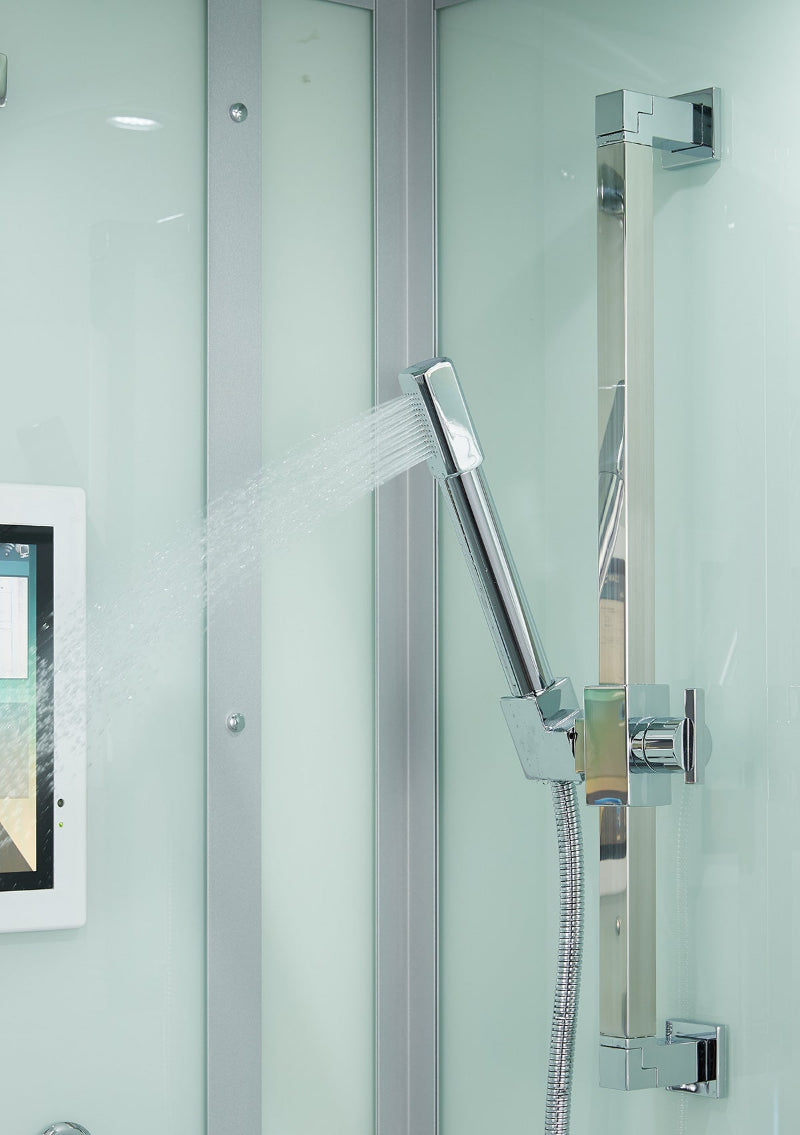 Maya Bath Lucca Steam Shower – Modern Glass Spa with Smart TV, Body Jets & Steam Therapy (Platinum Lucca-L)