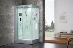 Maya Bath Lucca Steam Shower – Modern Glass Spa with Smart TV, Body Jets & Steam Therapy (Platinum Lucca-L)