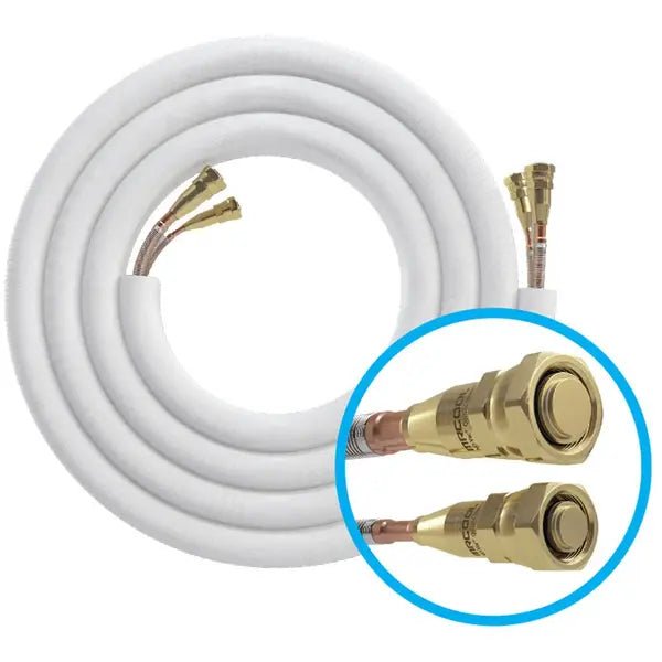 MRCOOL 25 ft. 1/4 x 1/2 Pre-Charged Quick Connect Line Sets (for 18K Indoor) - R454B - DIY25-1412-O