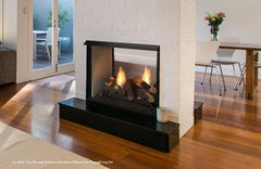 Monessen 36-inch Lo-Rider Double-Sided Clean Face Vent-Free Firebox with Traditional Refractory Firebrick LSTF36-B