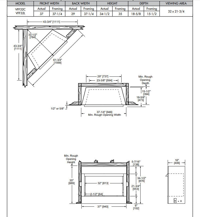 Monessen 32-inch Aria Vent-Free Traditional Gas Fireplace VFF32LNV
