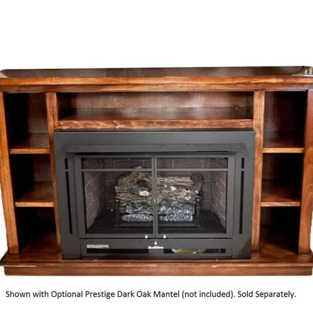Buck Stove Manhattan 34" Ventless Gas Fireplace Insert with Logs & Blower - NV344EBLPMAN
