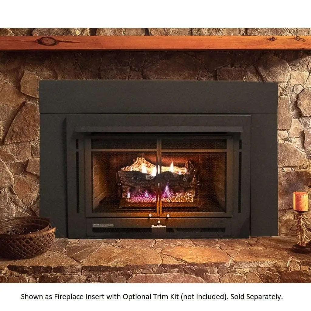 Buck Stove Manhattan 34" Ventless Gas Fireplace Insert with Logs & Blower - NV344EBLPMAN