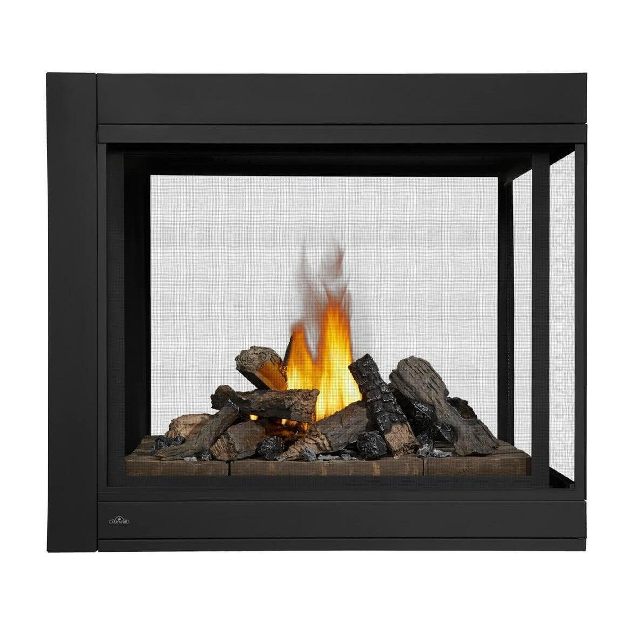 Napoleon 43-Inch Ascent Multi-View Direct Vent Peninsula Fireplace Electronic Ignition Natural Gas with Logs Indoor BHD4PN