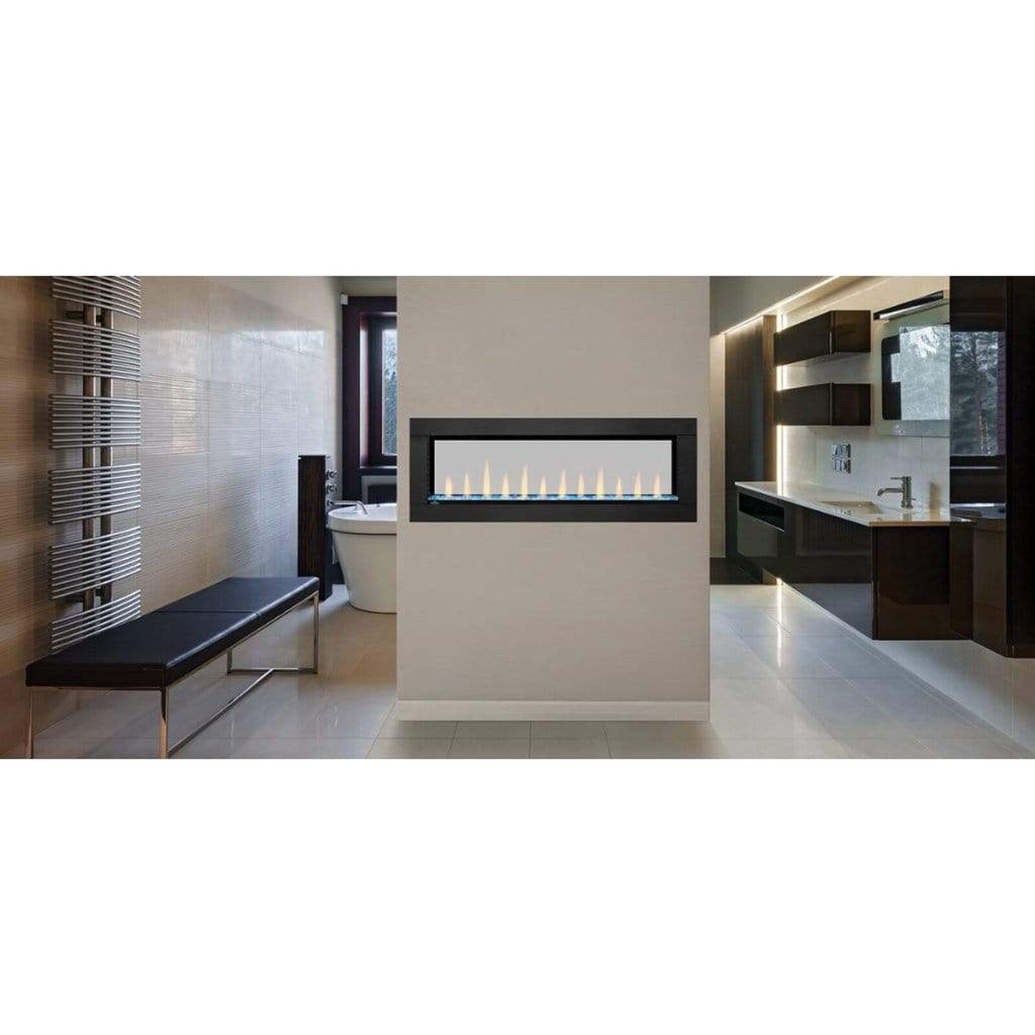 Napoleon 60-Inch CLEARion Elite See Through Built-In Electric Fireplace Modern Design Indoor NEFBD60HE