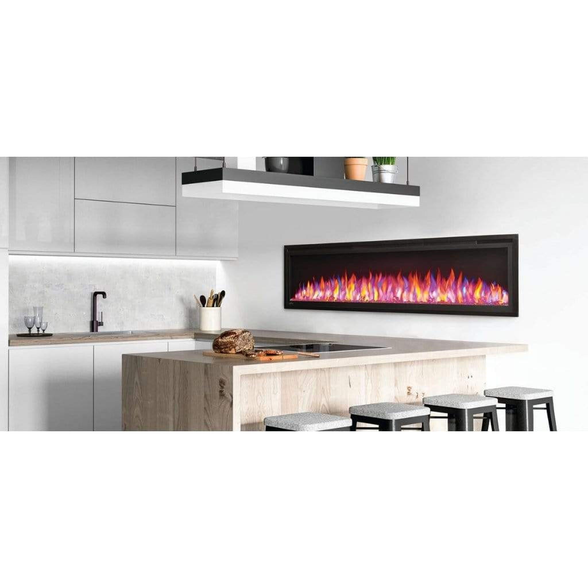 Napoleon 60-Inch Entice Wall Mounted Electric Fireplace Sleek Design Indoor NEFL60CFH-1