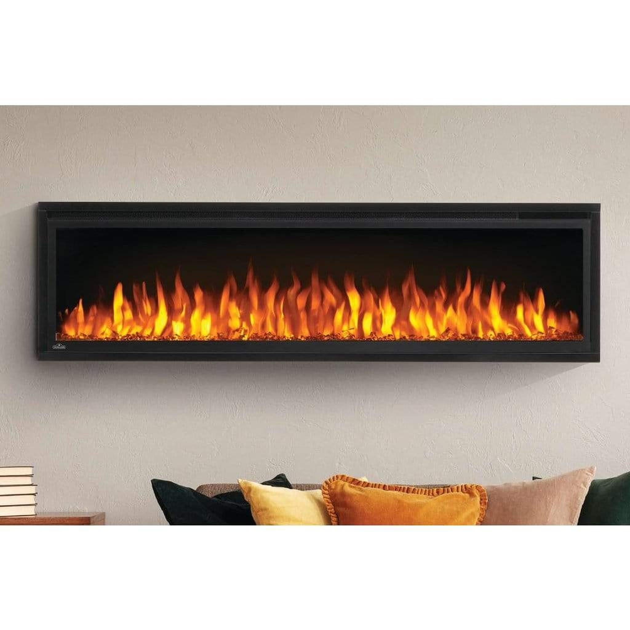 Napoleon 60-Inch Entice Wall Mounted Electric Fireplace Sleek Design Indoor NEFL60CFH-1
