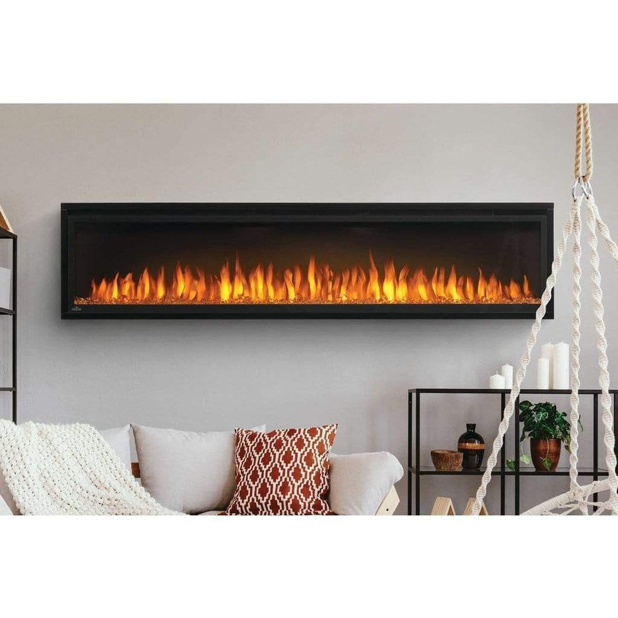 Napoleon 72-Inch Entice Wall Mount Electric Fireplace Sleek Design Indoor NEFL72CFH-1