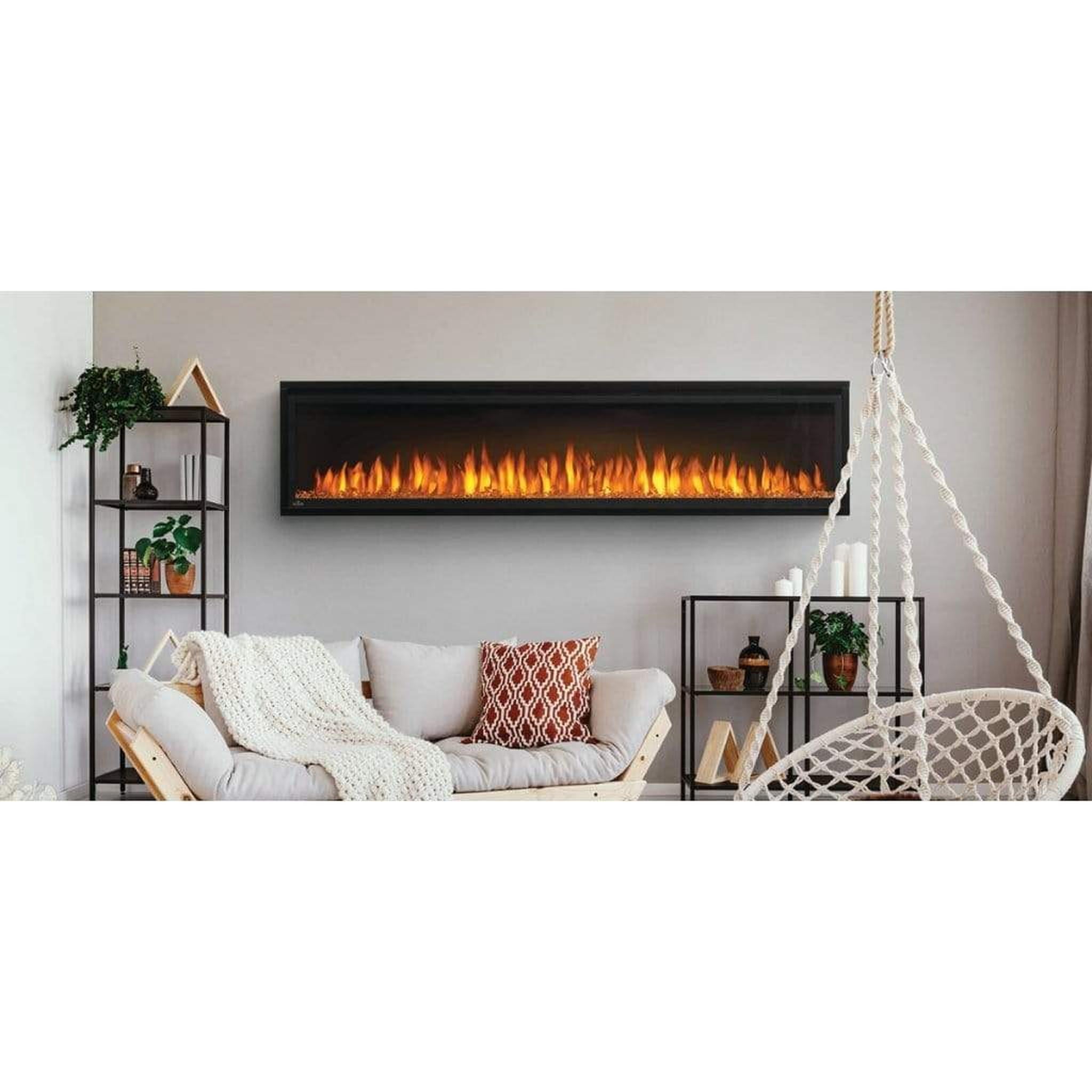 Napoleon 72-Inch Entice Wall Mount Electric Fireplace Sleek Design Indoor NEFL72CFH-1