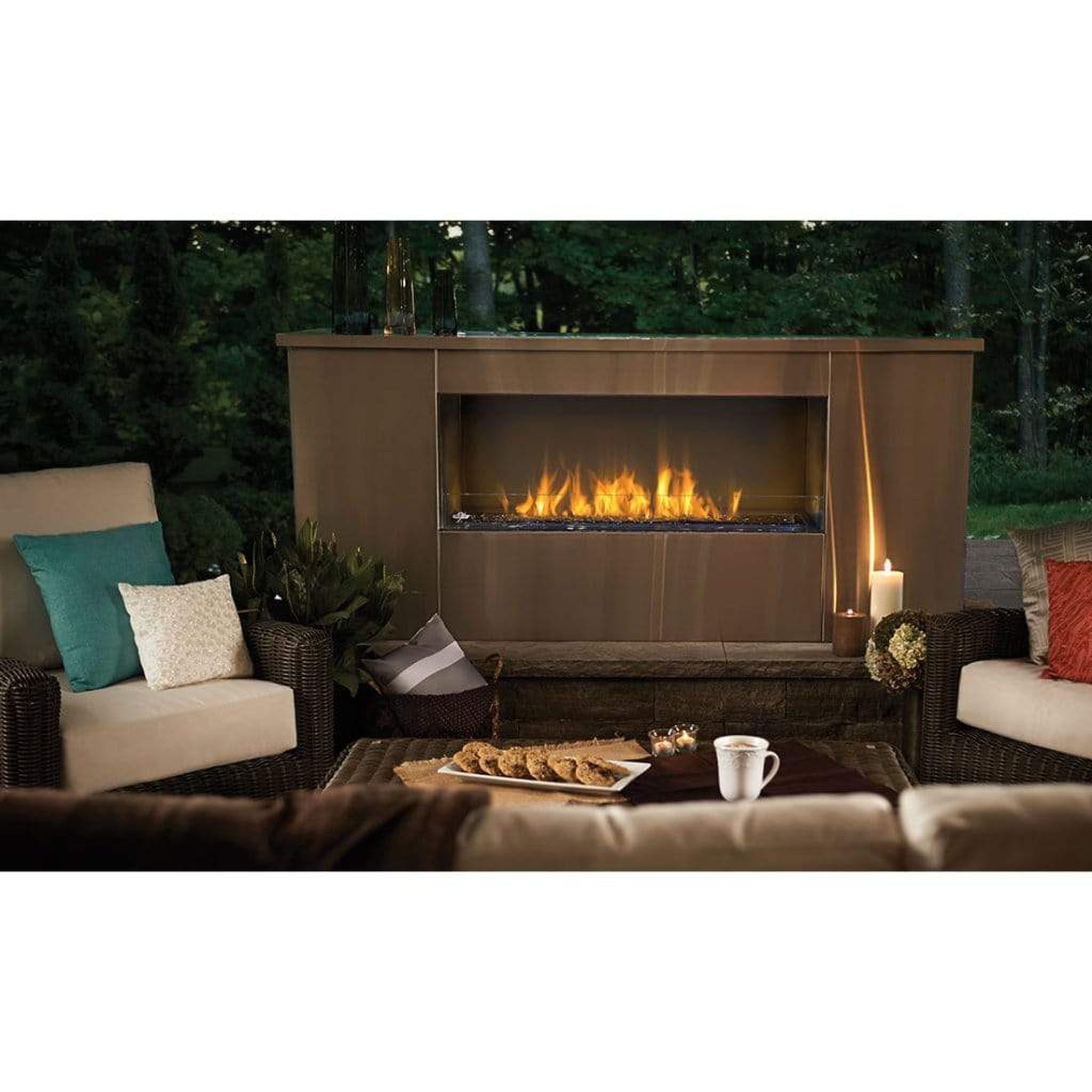 Napoleon 51-Inch Galaxy Single-Sided Linear Vent Free Natural Gas Fireplace Outdoor GSS48E