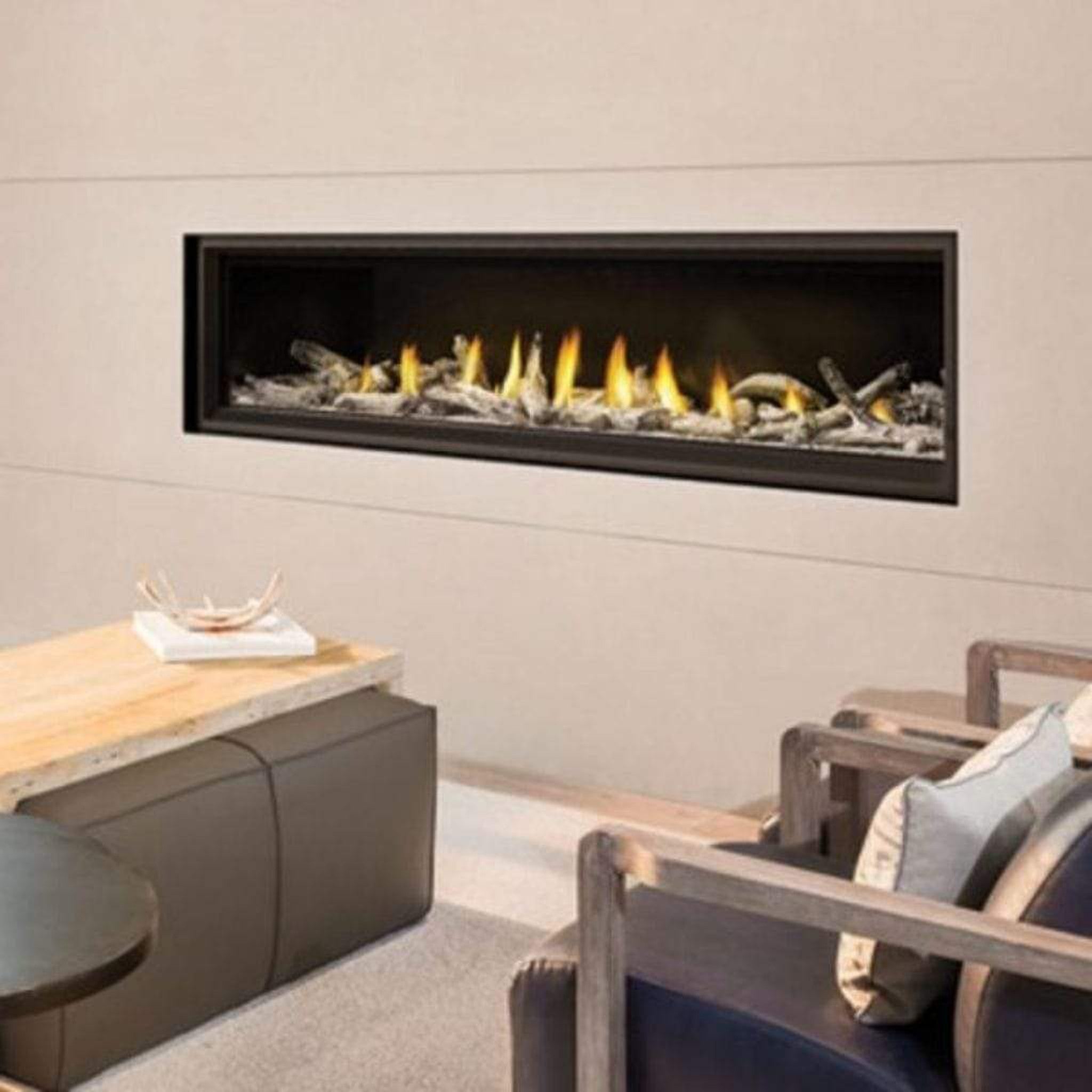 Napoleon 74-Inch Vector Single Sided Linear Direct Vent Fireplace Natural Gas Indoor LV74N