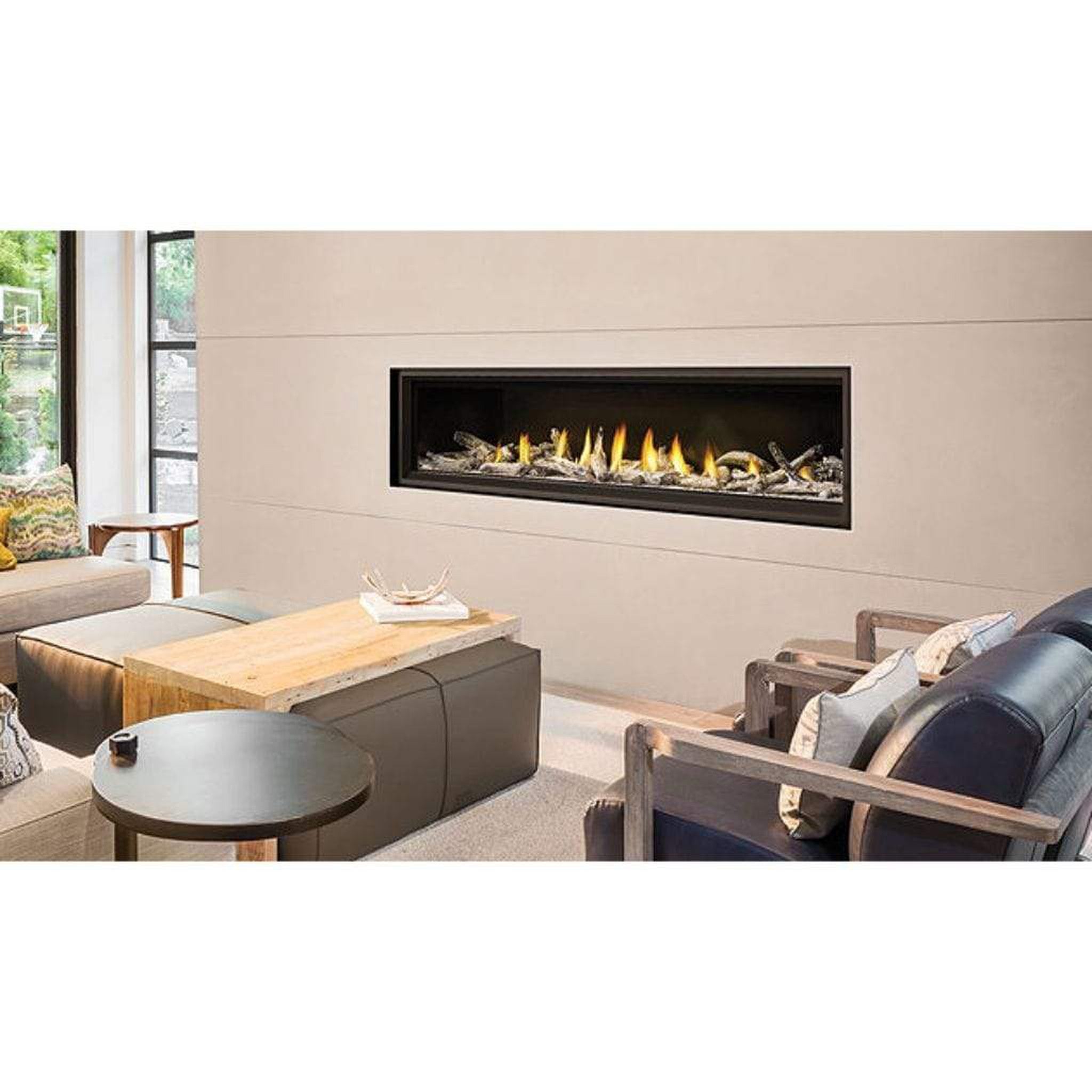 Napoleon 74-Inch Vector Single Sided Linear Direct Vent Fireplace Natural Gas Indoor LV74N
