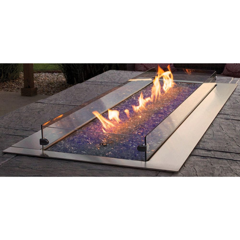 Empire 48" Carol Rose Outdoor Stainless Steel Linear Gas Fire Pit OL48TP10P