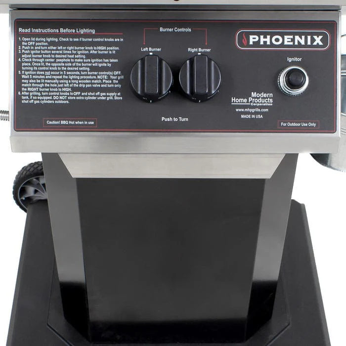 Phoenix Stainless Steel Propane Gas Grill Head On Stainless / Aluminum Patio Base - SDSSOPP