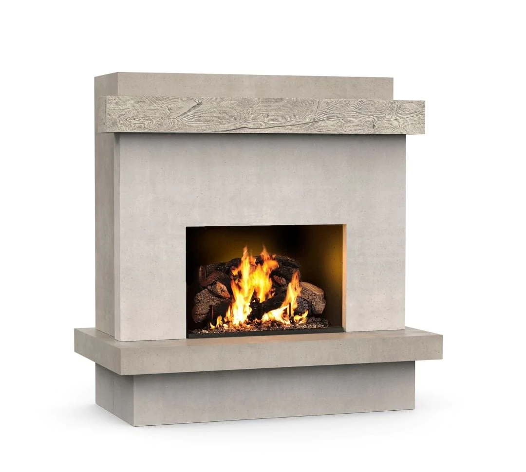 American Fyre Designs 68-Inch Free Standing Gas Fireplace Finish Outdoor BROOKLYN SMOOTH