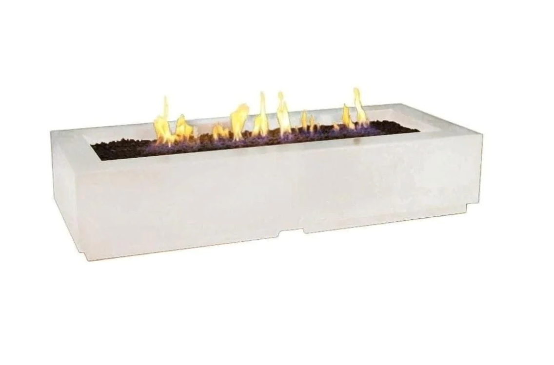 American Fyre Designs 72-Inch Louvre Rectangular Gas Fire Pit Modern Design Outdoor 688-WA-11-M8PC