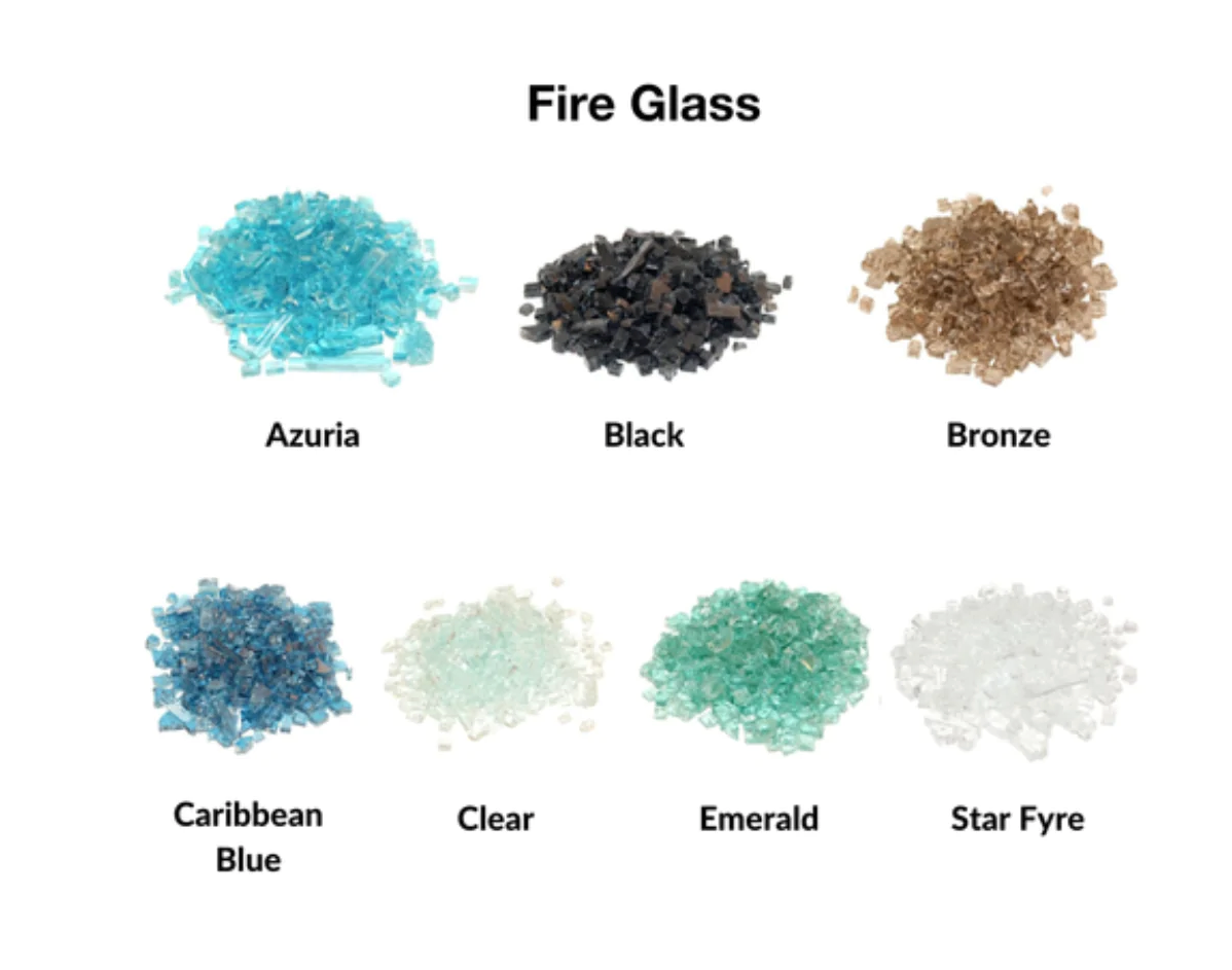 Real Fyre Fire Glass Contemporary Gas Burners Insert Bronze GL-5-W